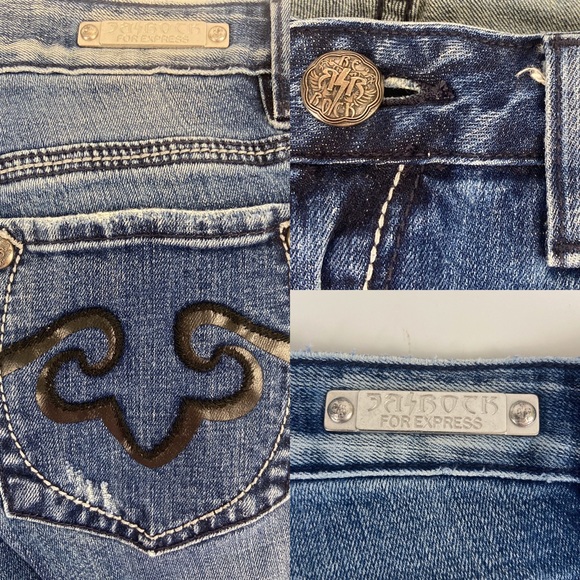 ReRock for Express Distressed Jeans Boot Size 8 - Picture 7 of 8